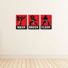 Big Dot of Happiness Karate Master - Martial Arts Kids Bathroom Rules Wall Art - 7.5 x 10 inches - Set of 3 Signs - Wash, Brush, Flush - 3 of 4