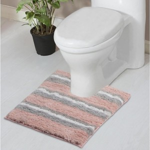 Home Weavers Glamour Collection 100% Polyester Microfiber Bathroom Rug, Non Slip Bath Mat Water Absorbent Soft Microfiber Shaggy Mat Machine Washable - 1 of 4