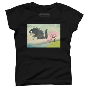 Girl's Design By Humans Springtime Sea Monster By djrbennett T-Shirt - 1 of 3