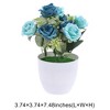 Unique Bargains Artificial Plants Rose Plastic 2.95"x2.95"x7.48" 1 Pc - 3 of 4