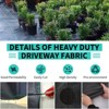 coucheta Weed Barrier Landscape Fabric, Heavy Duty Weed Block Fabric, Woven Driveway Garden Cloth for Greenhouse, Yard, Flower Bed - 3 of 4