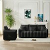 2-piece Teddy Fabric Modern Oversized Sofa Set with Pillows, Cushions, and Solid Wood Frame - 3 of 4