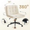 NicBex Adjustable Office Chair with Wheels,Modern Armless Computer Chair with Lumbar Support,Swivel Linen Desk Chair for Adult,Student - 4 of 4