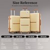NAYSAYE Luggage Sets 4 Piece 14 20 24 28 PP Lightweight Durable Expandable Suitcase with TSA Lock Spinner Wheels Travel Set, Beige, 18.5"*12.6"*29.5" - 3 of 4