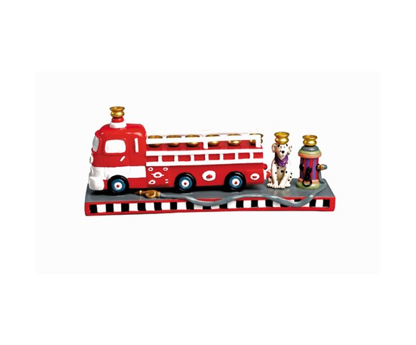 Hanukkah Firetruck Menorah