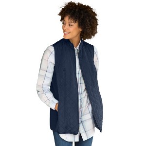 Woman Within Plus Size Zip-Front Quilted Vest - 1 of 4