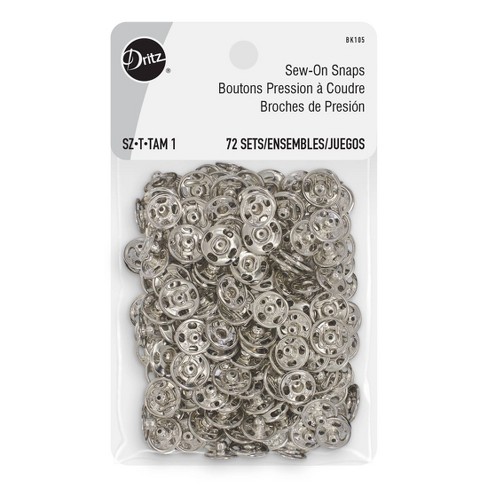 Dritz Square Magnetic Snaps, Nickel, 0.75 - 2 pack