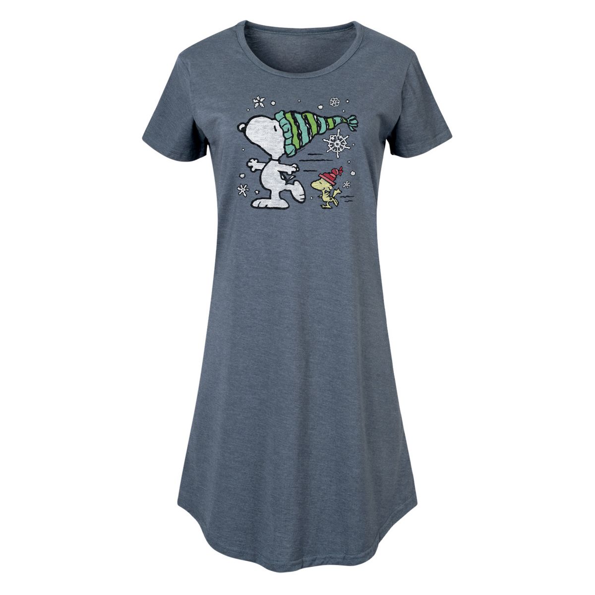 Women's - Peanuts - Snoopy Woodstock Skate Graphic T-shirt Dress