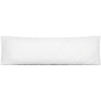 Coop Home Goods 20”x 54" Adjustable Memory Foam Body Pillow, Support Pillow - GREENGUARD Gold Certified - Lulltra Washable Cover - White (1 Pack)