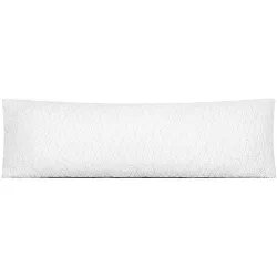Coop Home Goods 20”x 54" Adjustable Memory Foam Body Pillow, Support Pillow - GREENGUARD Gold Certified - Lulltra Washable Cover - White (1 Pack)