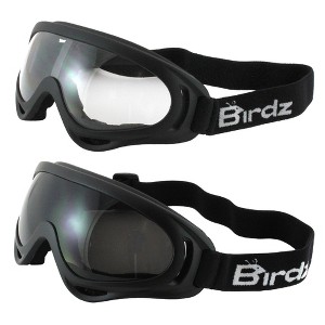 2 Pairs of Birdz Eyewear Flycatcher Safety Goggles with Clear, Smoke Lenses - 1 of 4