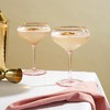 Twine Rose Crystal Coupe Glasses Drinking Set, Cocktail Glasses Coupe Martini Glasses 11.5oz Set of 2 - 4 of 4