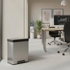 Innovaze 40L / 10.6 Gal Stainless Steel Step Trash Can, Dual 5.3 Gal Compartments Recycling Bin for Home, Office, Apartment - 2 of 4