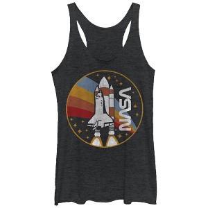 Women's NASA Rainbow Launch Racerback Tank Top - 1 of 4