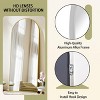 71"x26" Full Length Mirror Wall Mirrors Hanging or Leaning Arched-Top Full Body Mirror with Stand for Bedroom, Dressing Room, Silver - 3 of 4
