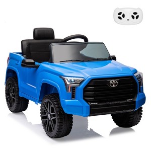 Electric Car for Kids, Licensed Toyota Tundra 12V Electric Truck, Off-Road Kids Car w/Remote, Spring Suspension & 3 Speeds - 1 of 4
