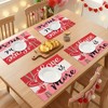 REGALWOVEN Red Pink Love Hearts Placemats Set of 6, Happy Valentine's Day Dining Table Place Mats Home Kitchen Decor - 3 of 4