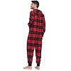 Ashford & Brooks Mens Flannel Hooded One Piece Pajama Union Jumpsuit - 4 of 4