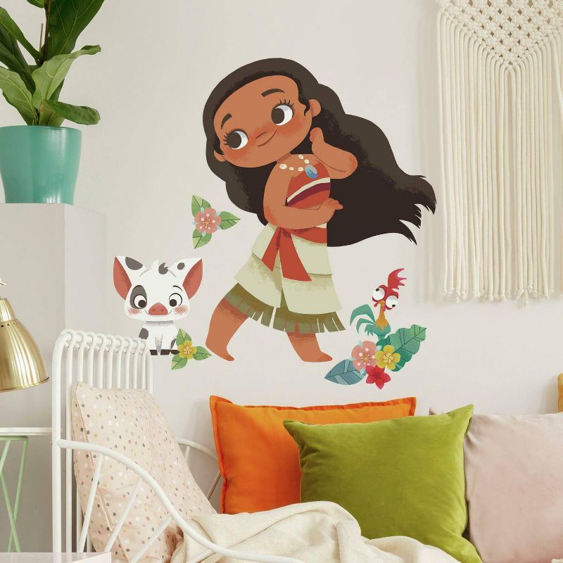 Vintage Moana Peel and Stick Giant Kids&#39; Wall Decal, 3 of 10