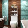 Tangkula Bathroom 3-Tier Metal Storage Rack Over the Toilet Space Saver White - 2 of 4