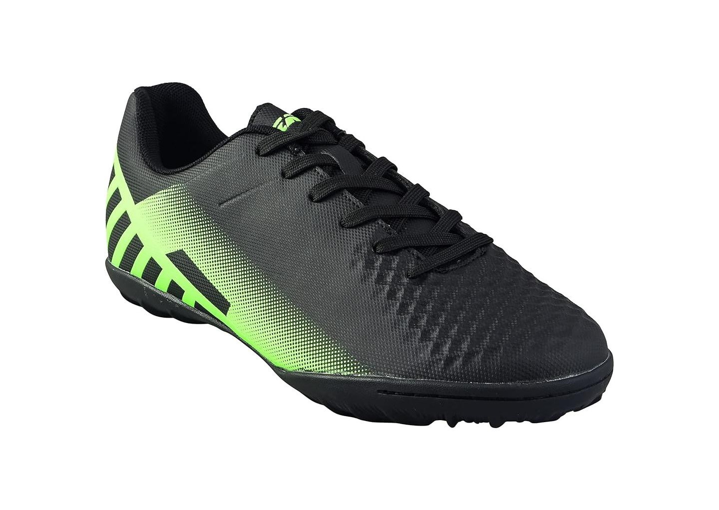 Мужские кроссовки Vizari Santos Turf Soccer Shoes for Adults and Teens- Black/Green, цвет: Чёрный — фото 1