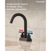 YAWWALK Centerset Bathroom Faucet with High Arc and 360° Swivel Spout, Double Handle - 4 of 4