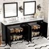 NicBex 24/30/36/48/72" Vintage Style Bathroom Vanity with Ceramic Sink,Matte Black Storage Cabinet for Bathroom,4"Faucet Hole(Faucet Not Included) - 3 of 4