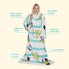Adults Fuzzy Cozy Wearable Blanket with Sleeves Arms, Flannel Fleece Sleeved TV Wrap Blanket, Snuggly Throw for Women Men, Gift for Her - Catalonia - 4 of 4
