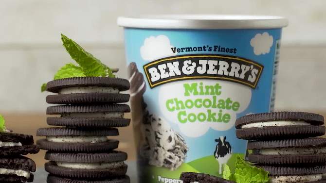 Ben & Jerry's Mint Chocolate Cookie Ice Cream - 16oz, 2 of 10, play video