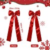 1pcs Christmas Tree Topper Bow 23.62 x 62.99 Classic Gold Ribbon Bow for Xmas Tree Decor Fireplace,Staircase,Holiday Party & Wedding Decorations - 2 of 4