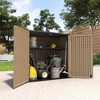 BENCMATE Storage Sheds, Garden Storage Shed Tool House with Lid and Door, Durable Construction for Backyard or Patio, Brown, 53.1"*33.1"*46.9" - 2 of 4
