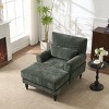 Modern Upholstered Chaise Lounge Sofa Chair, Cozy Recliner with Thick Cushion for Living Room or Bedroom – The Pop Home - 3 of 4