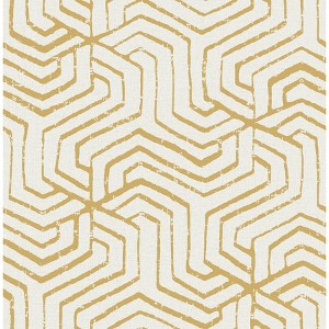NuWallpaper Ochre Farrow Peel and Stick Wallpaper: Removable Abstract Self-Adhesive, Multicolored, 30.75 Sq Ft Coverage - 1 of 4