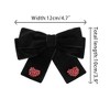 INSPIRE CHIC Women's Heart Shaped Decoration Bow Cute Elegant Preppy Brooch Pin Bow Tie - 2 of 4