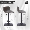 SEVOBAL Counter and Bar Stools Adjustable Swivel Bar Stools Set Mid Century Modern Industrial Kitchen Counter Island Pub, Gray, 16.1"*16.1"*31" - 3 of 4