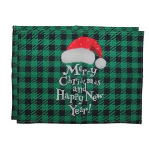 Unique Bargains Christmas Place Mats Linen 13"x17.7" 2Pcs - 1 of 4