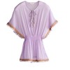 Shiraleah one size purple swim cover up with embellished trim - 2 of 4