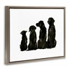 Stupell Industries Family Pet Silhouette Design Floating Frame Canvas Art, Brown, 31" x 25" - 2 of 4