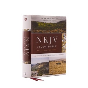 NKJV Study Bible, Hardcover, Full-Color, Red Letter Edition, Comfort Print - by  Thomas Nelson - 1 of 1