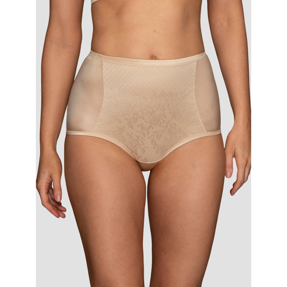 Vanity Fair Lingerie Women's Smoothing Comfort Briefs with Lace - Beige 9