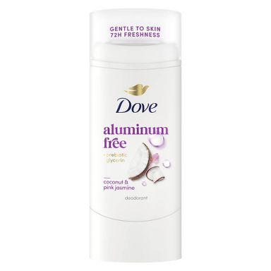 Dove Beauty Aluminum-Free Deodorant Stick - Coconut & Pink Jasmine - 2.4oz: For Under Arm, Vegan, Paraben-Free