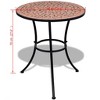 vidaXL Bistro Table Outdoor Side Table Garden Patio Porch Mosaic Table Ceramic - 4 of 4