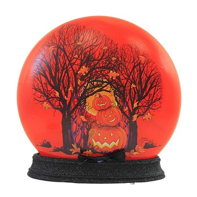Stony Creek 7.5" Spooky Tree Round Orb With Base Halloween Pre Lit  -  Novelty Sculpture Lights
