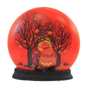 Stony Creek 7.5 Inch Spooky Tree Round Orb With Base Halloween Pre Lit Novelty Sculpture Lights