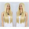 Unique Bargains Women Lace Front Heat Resistant Long Straight Hair Wigs with Wig Cap 26" 1PC - 3 of 4