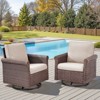 Outdoor Patio Furniture Set All Weather PE Rattan Conversation Set - 2 of 4