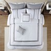 Okak Queen/King 8-Piece Classic Pattern Embroidered Bed Comforter Set with Decorative Pillow,Comfortable Quilt Bedding Sets,Machine Washable - 2 of 4