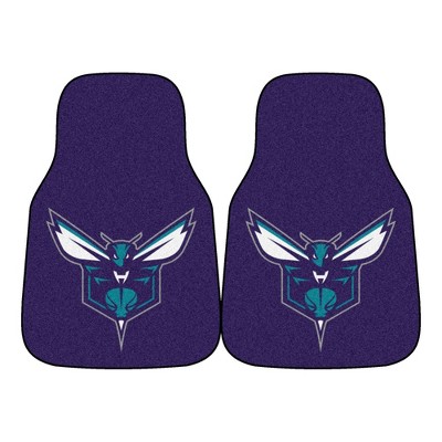 NBA Charlotte Hornets Carpet Car Mat Set - 2pc