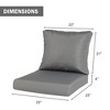 Aoodor Outdoor Chair Cushions Set, Outdoor Deep Seat Cushions with Handle & Adjustable Straps - 3 of 4