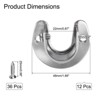 Unique Bargains Stainless Steel U Shape Design Easy to Install Multiple Use Closet Rod Bracket 12 Pcs - 2 of 3